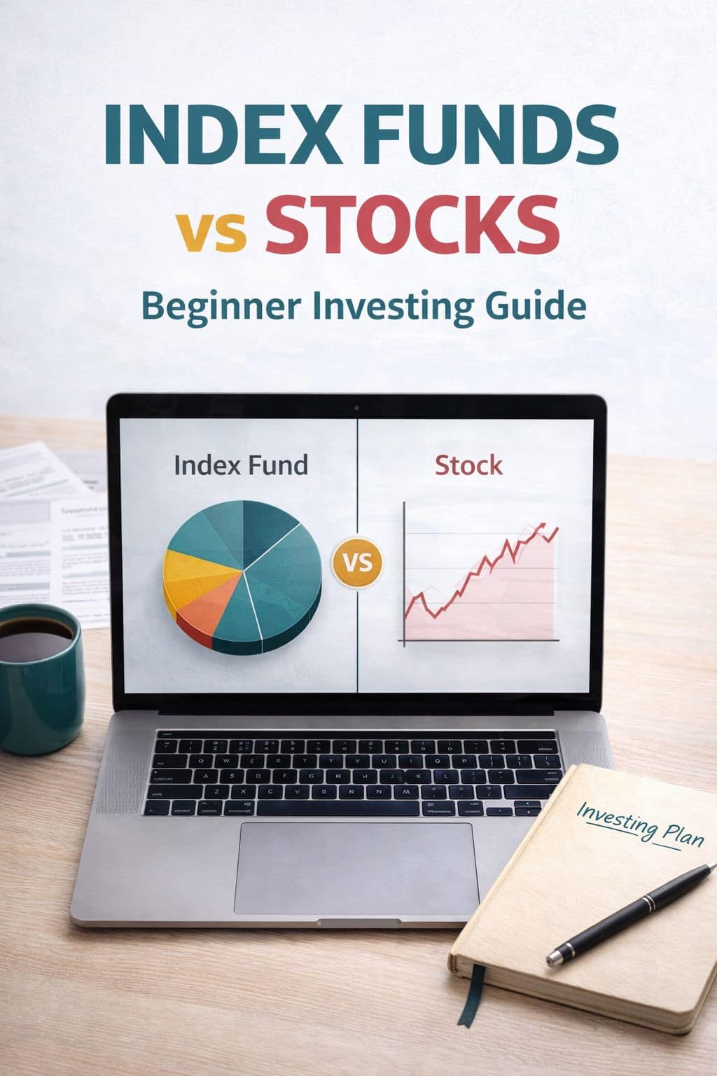 Index fund investing illustration showing diversified long-term market exposure