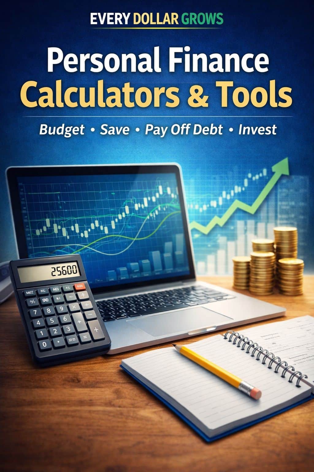 Personal finance calculators and tools from Every Dollar Grows for budgeting, saving, debt, student loans, household decisions, and investing