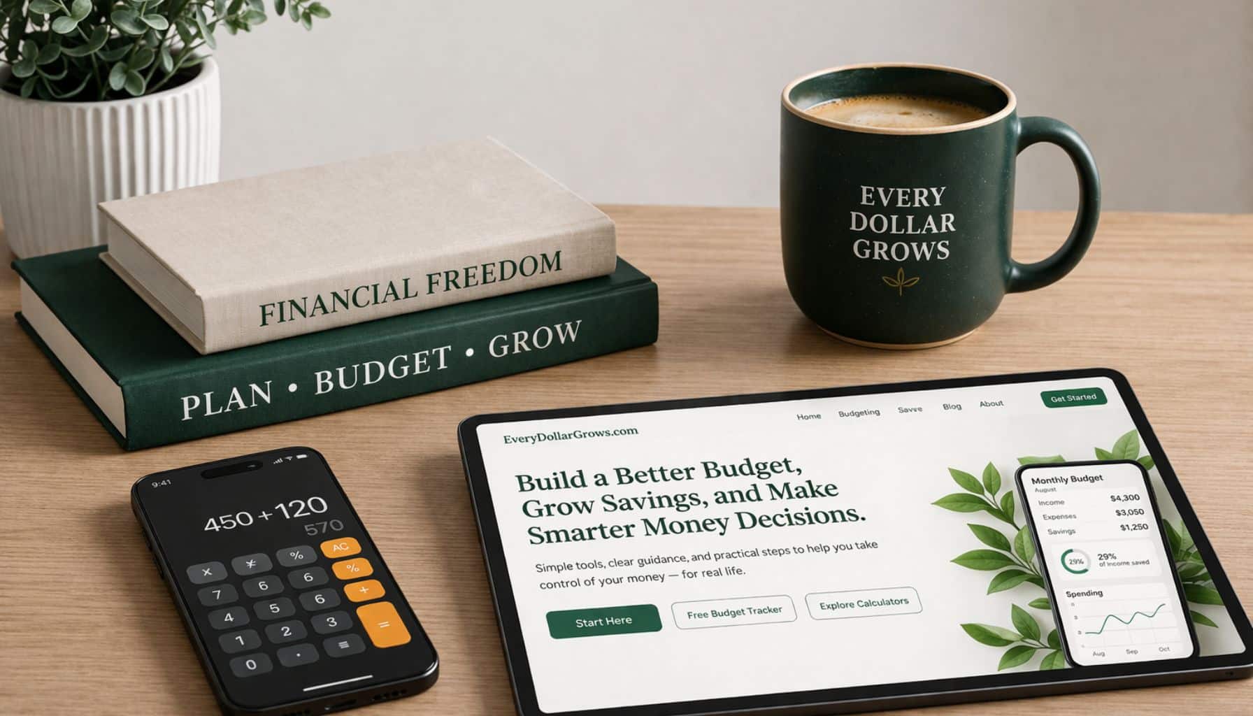Every Dollar Grows budgeting and investing tools for practical household money decisions