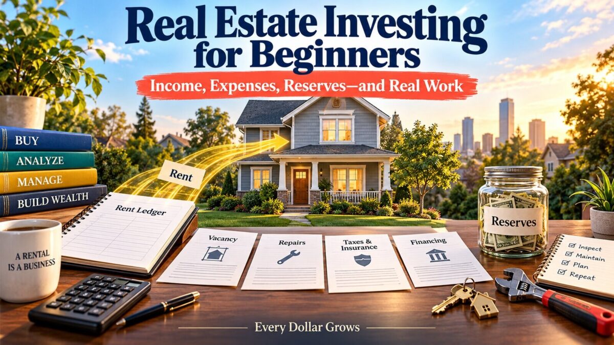 Polished Every Dollar Grows editorial visual for Real Estate Investing for Beginners