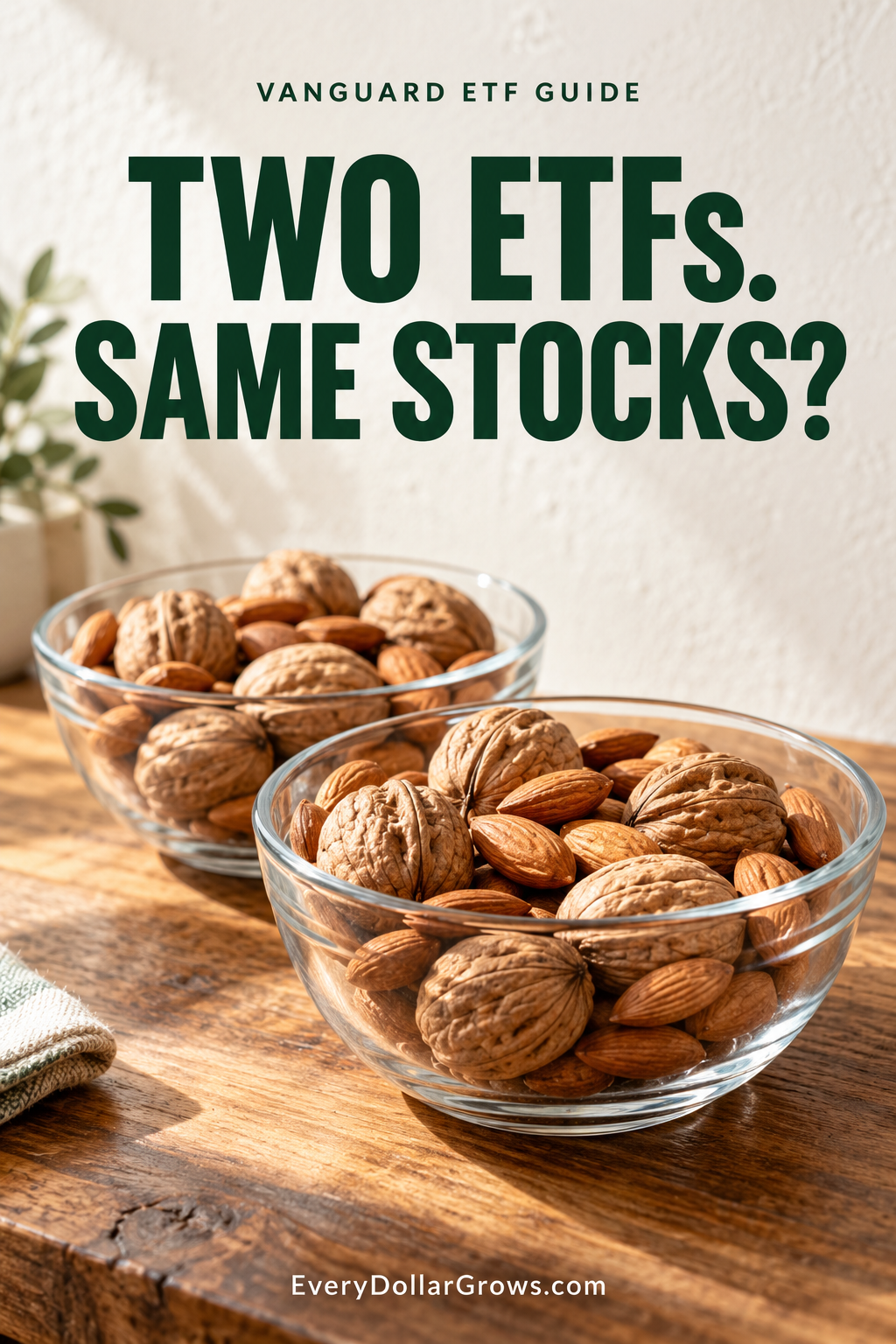 Vanguard ETF guide explaining overlap between VTI and VOO and how Vanguard ETFs fit different portfolio roles